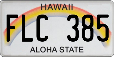 HI license plate FLC385