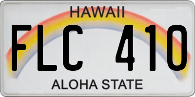 HI license plate FLC410