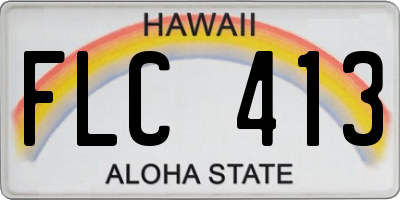 HI license plate FLC413
