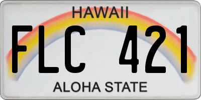 HI license plate FLC421