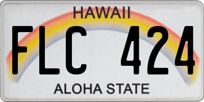HI license plate FLC424