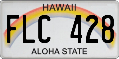 HI license plate FLC428