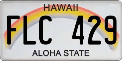 HI license plate FLC429