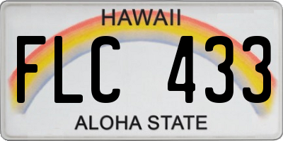 HI license plate FLC433