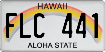 HI license plate FLC441