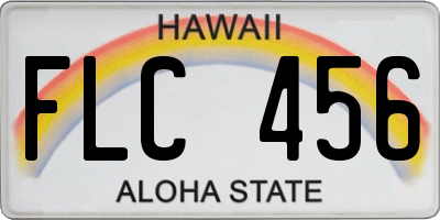 HI license plate FLC456