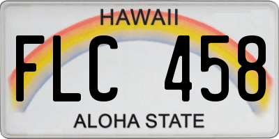 HI license plate FLC458