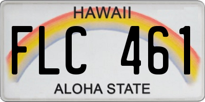 HI license plate FLC461