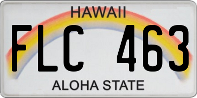 HI license plate FLC463