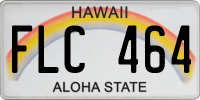 HI license plate FLC464