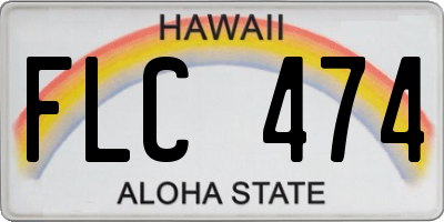 HI license plate FLC474