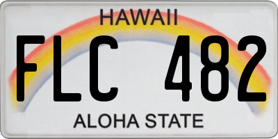 HI license plate FLC482