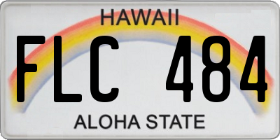 HI license plate FLC484