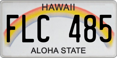 HI license plate FLC485