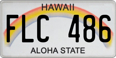 HI license plate FLC486