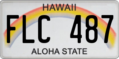 HI license plate FLC487