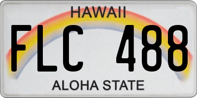HI license plate FLC488