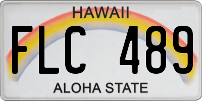 HI license plate FLC489
