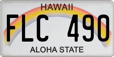 HI license plate FLC490