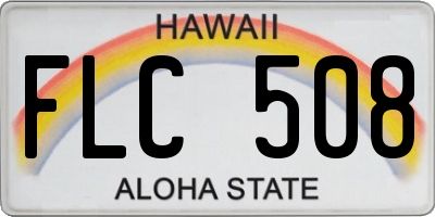 HI license plate FLC508