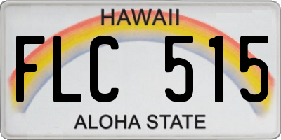 HI license plate FLC515