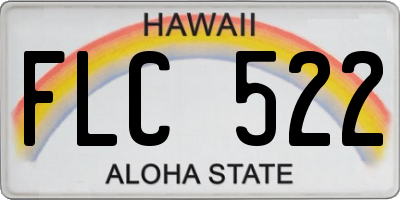 HI license plate FLC522