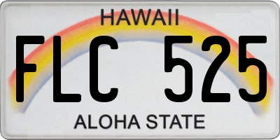HI license plate FLC525