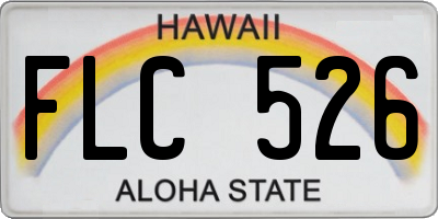 HI license plate FLC526