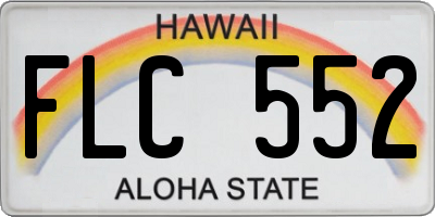 HI license plate FLC552