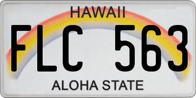 HI license plate FLC563