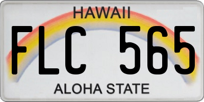 HI license plate FLC565