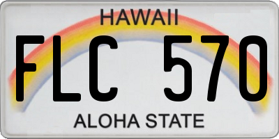 HI license plate FLC570