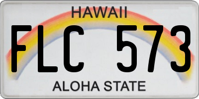 HI license plate FLC573