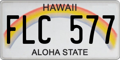 HI license plate FLC577