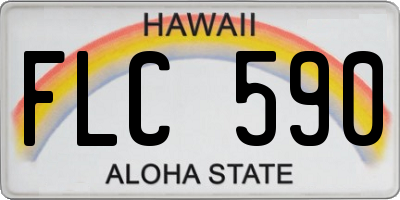 HI license plate FLC590