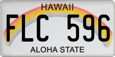 HI license plate FLC596