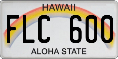 HI license plate FLC600