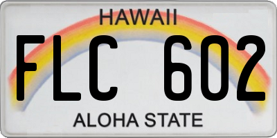 HI license plate FLC602