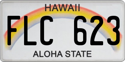 HI license plate FLC623