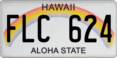HI license plate FLC624