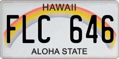 HI license plate FLC646