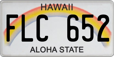 HI license plate FLC652