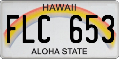 HI license plate FLC653