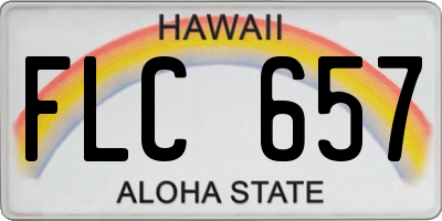 HI license plate FLC657