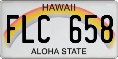HI license plate FLC658