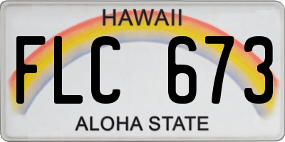 HI license plate FLC673
