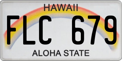 HI license plate FLC679