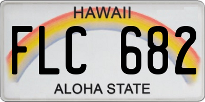 HI license plate FLC682