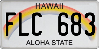 HI license plate FLC683