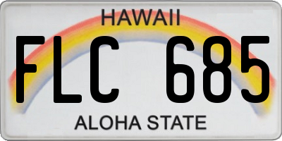 HI license plate FLC685